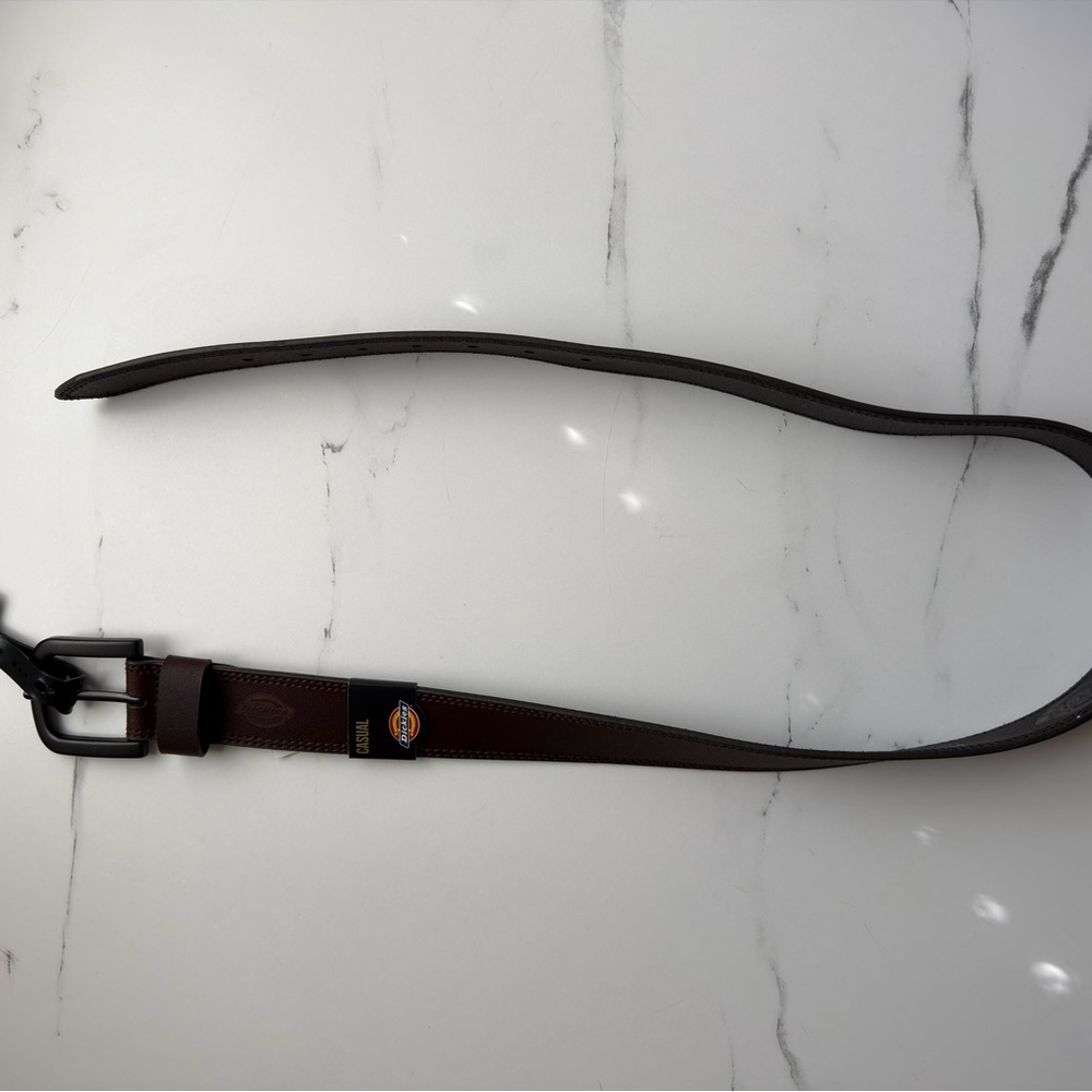 Dickies Brown Genuine Leather Belt Men’s Size 34 |Dickies Men’s Leather Belt NWT - Picture 4 of 5